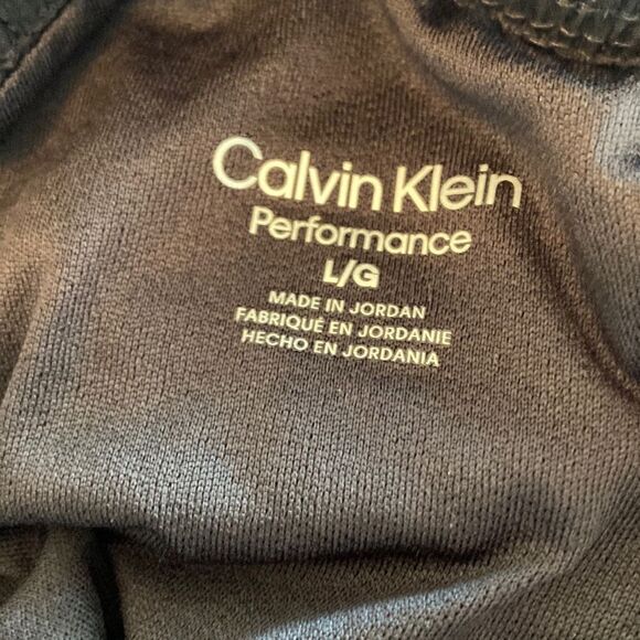 Calvin Klein Performance Perforated Mini Shorts Sz L black and white stripes NWT - Picture 3 of 10